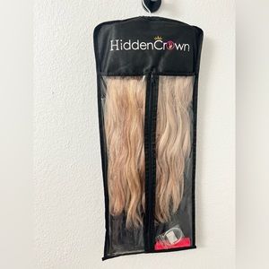 Hidden crown blonde extensions